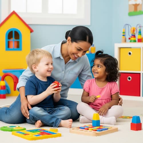 Early Childhood Education in a Colorful Nursery Room