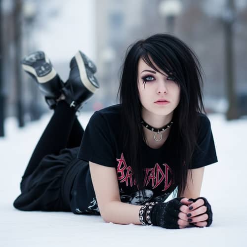 Russian Emo Girl: Pale Skin, Long Dark Hair, and Unique Style