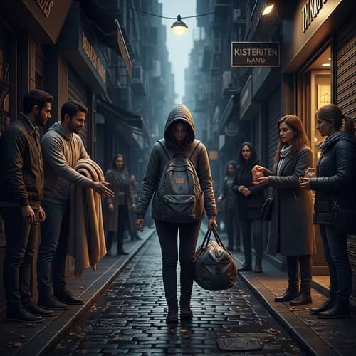 Alone Individual Turning Down Offers of Help