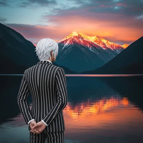 Beetlejuice Enjoying Mesmerizing Lake View