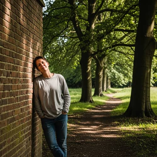 Relaxed Human Figure in Serene Setting
