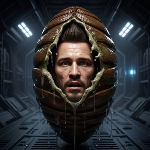 Mixed Martial Artist Emerges from Cocoon in Sci-Fi Horror Tribute