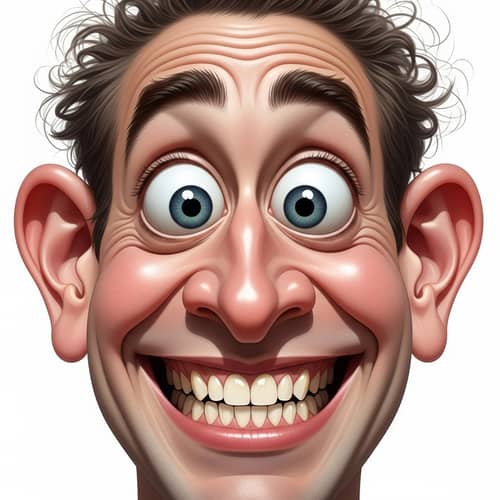 Exaggerated Funny Face: Comedic Features for Amusement