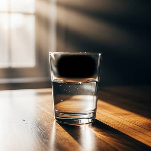 Symbolic Image of Glass Half Filled | Mysterious Play of Light
