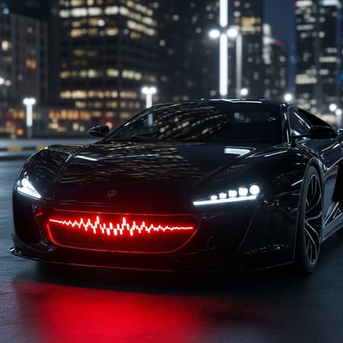 Advanced AI Sports Car | Intelligent Vehicle with Red Light Strip