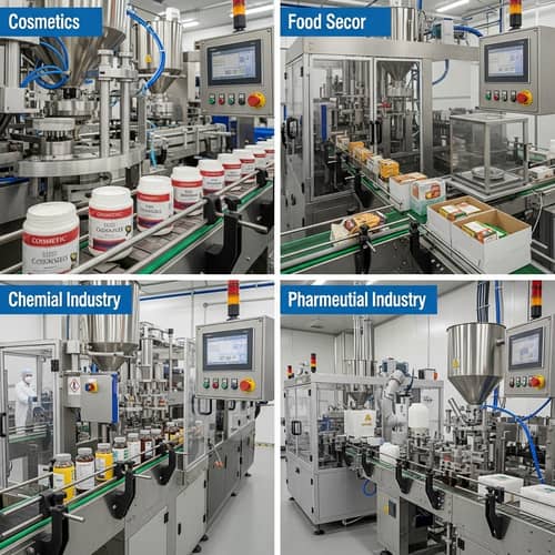 Efficient Filling & Packaging Equipment for Food, Cosmetic, Chemical, Pharmaceutical Industries
