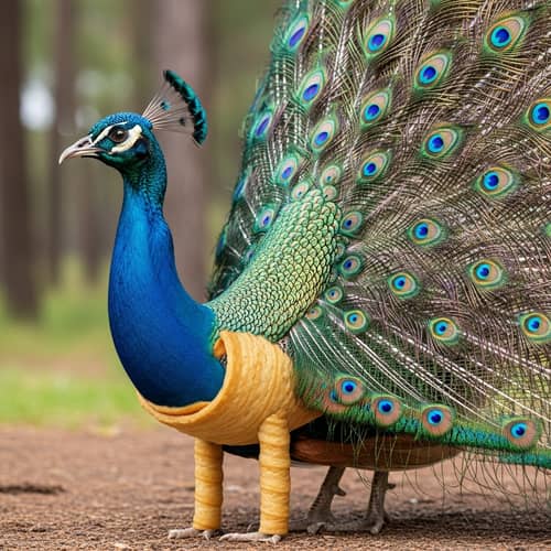 Captivating Animal Snack Peacock Imagery