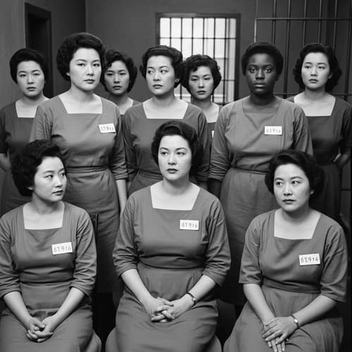 1950s Diverse Group of Women in Jail Setting