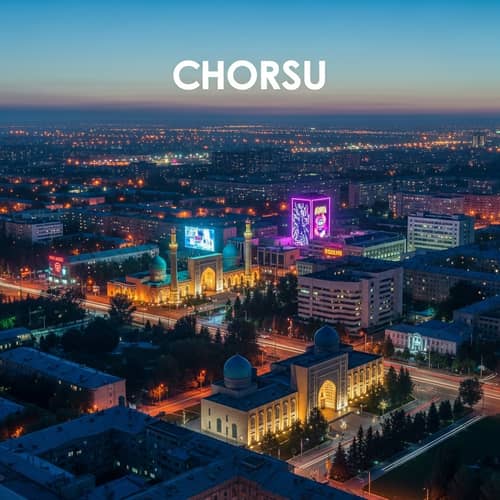 Futuristic Cyberpunk Cityscape of Imaginary Tashkent | Neon Lights
