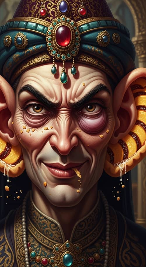 Persian Empire Minister with Oversized Ears and Quince Tart Persian Empire Minister with Oversized Ears and Quince Tart