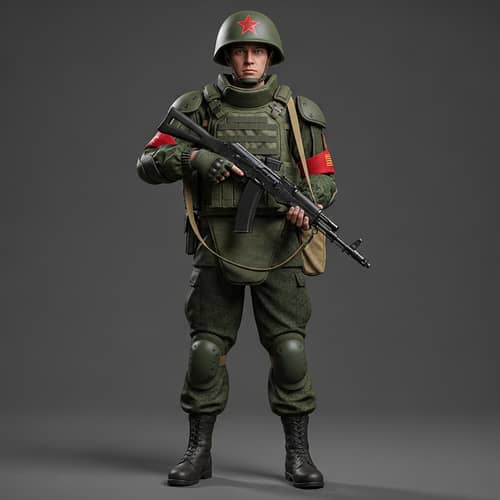 Soviet Union Private Military Company Soldier in Action