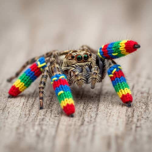 Cute Spider Wearing Socks | Fun Arachnid Fashion