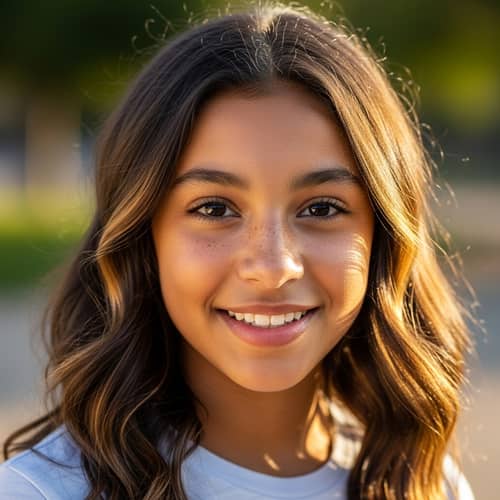 Biracial Teen Girl Portrait | Beautiful Blend of Mixed Heritage