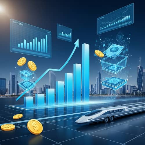 Futuristic Financial Success | Dynamic Graphs & Holographic Charts