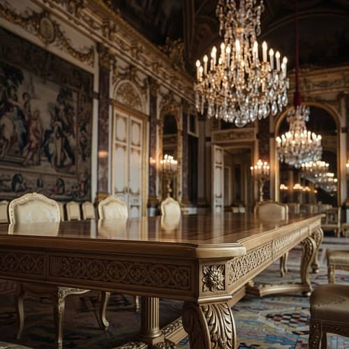 Luxurious Palace Table - Exquisite Craftsmanship Close-Up
