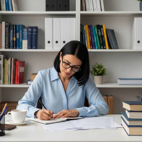 Hispanic Female Psychologist with Jet Black Hair
