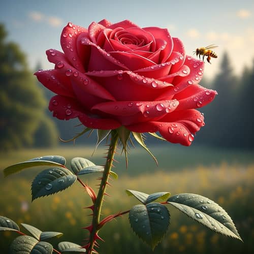 Vibrant Red Rose Blossoming | Beautiful Macro Photography