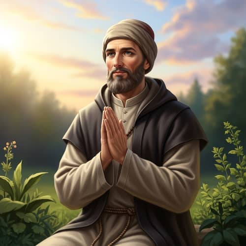 Holy Man Denis: Calm and Wise in Traditional Attire