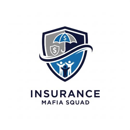 Creative Shield Emblem Logo for Insurance Mafia Squad