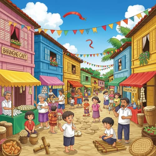 Filipino Culture: Vibrant Scenes of Traditional Village Life