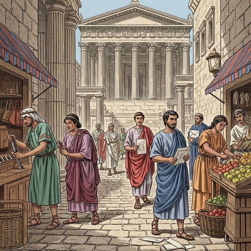Vintage Roman Empire Illustration: Authentic Scene of the Past
