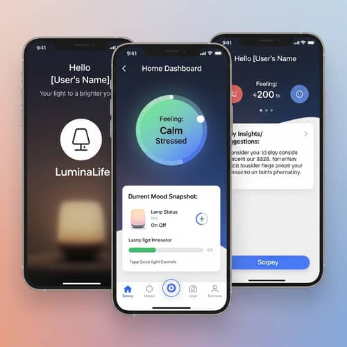 Lamp App for Well-Being Monitoring | User-Friendly Design