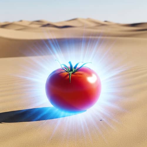 Super Saiyan Blue Tomato in Desert