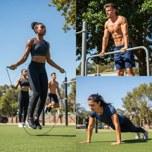 Outdoor Calisthenics: Diverse Group in Action