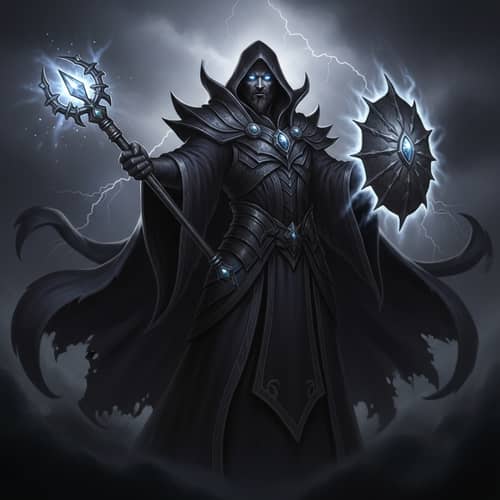 Dark Magician Defending Goodness | Sorcerer in Ominous Robes