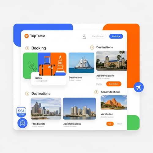 Minimalist Graphic Design for TripTastic | Intuitive Booking Interface