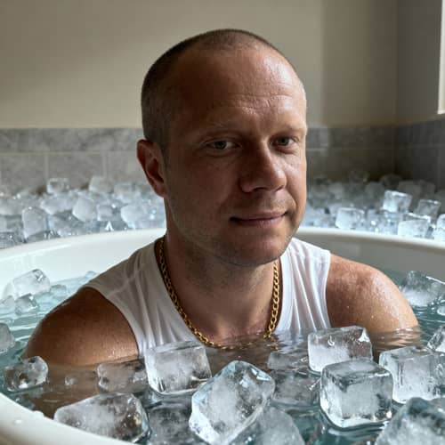 Model in Ice Cube Bath Model in Ice Cube Bath