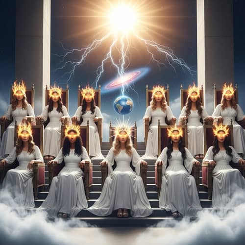 Celestial Throne Room: Twelve Majestic Women of Global Descent