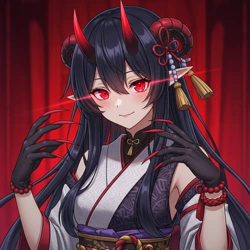 Mythical Demon Anime Girl Figure - Mesmerizing Depiction
