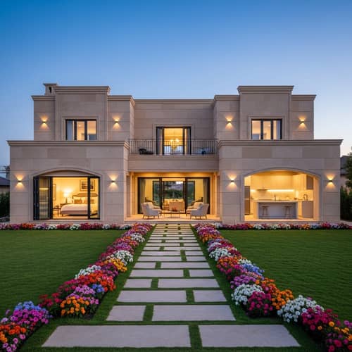 Elegant 4-Bedroom Villa with Manicured Lawns