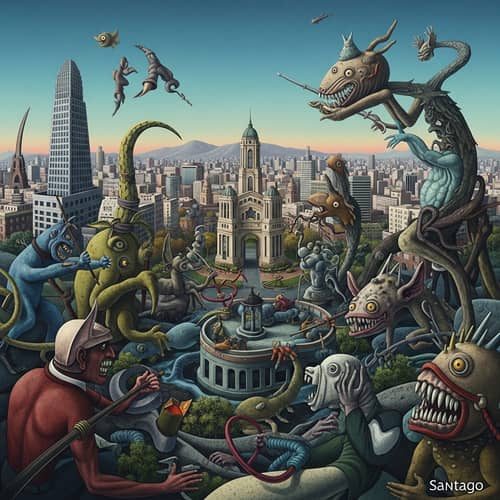 Transformation Battle in Santiago: Surrealism Art