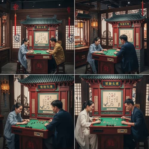 Ancient North Wei Period Videogame Arcade Scene