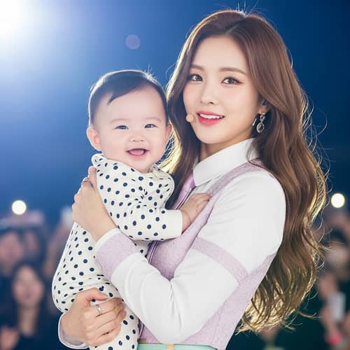 Sulli Lookalike with Adorable Baby | K-pop Idol Style
