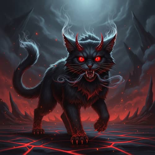 Demonic Cat - Creepy Feline Photos