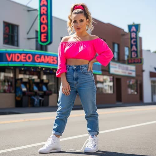1980s Fashion Inspired Outfit for Petite Women