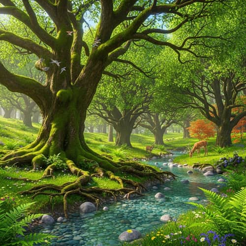 Deep Serene Natural Environment - Enchanting Forest Scene