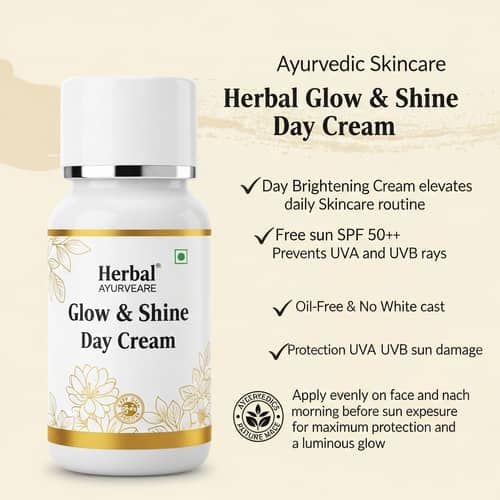 Herbal Glow and Shine Day Cream - SPF 50++ - Ayurvedic Skincare