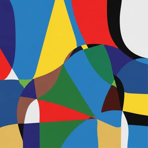 CERSA Modern Abstract Art: Geometric Shapes in Vibrant Colors