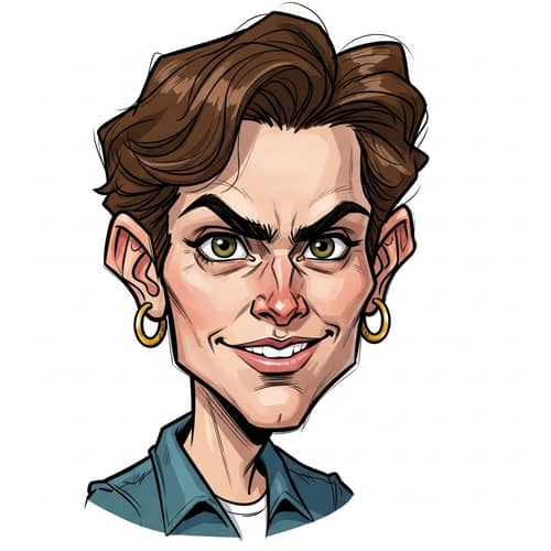 Humorous Portrait with Caricature-like Elements