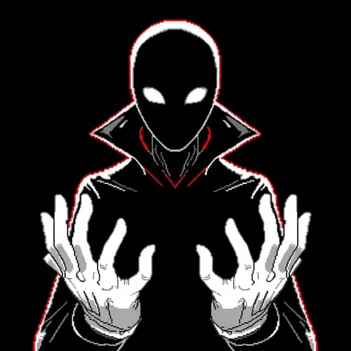Enigmatic Gothic Video Game Character Silhouette