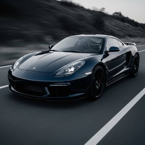 Dynamic Midnight Blue Sports Car Photography | Malte Müller Style