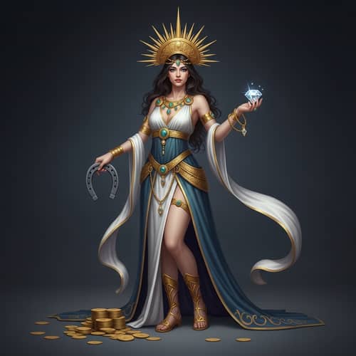 Fortuna, Goddess of Luck & Fortune | Fantasy-Inspired Artwork