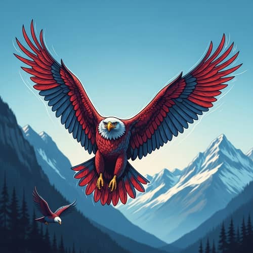 Majestic Eagle in Flight: Symbol of Freedom and Strength