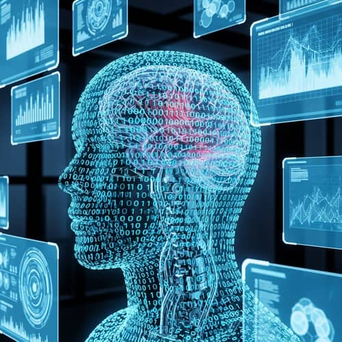 Futuristic Artificial Intelligence | Data Visualization in High-Tech Environment