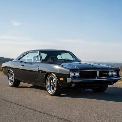 Classic Black Dodge Charger: American Muscle Car Under the Sun
