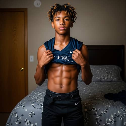 Rebellious Athletic Teen: A Portrait of Confidence